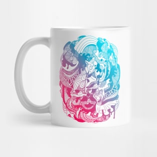 Dual Color Abstract Wave of Thoughts No 2 Mug